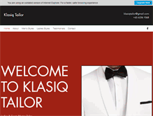 Tablet Screenshot of klasiqtailor.com